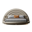 Modern LED Leather Round Bed / Ruchi