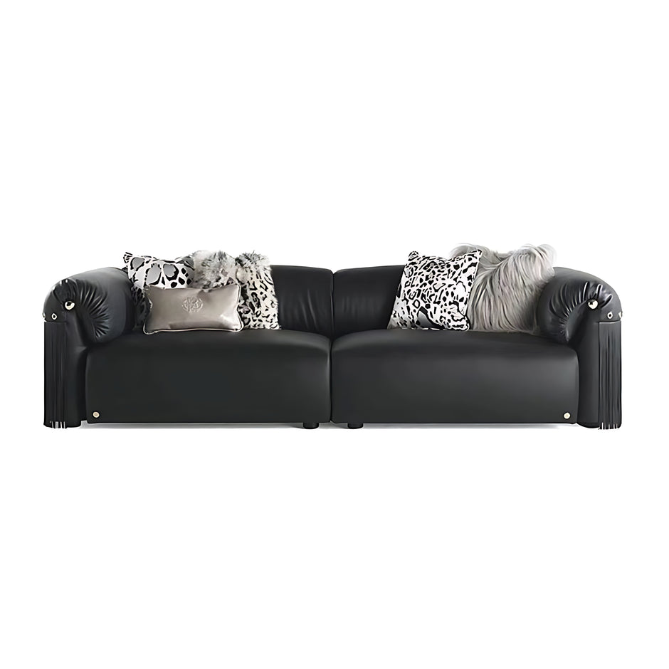 Italian Style Leather Sofa / Ruchi