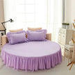Cotton Round Bedsheet Skirt And Pillowcases /Ruchi
