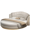LED Leather Round Bed
