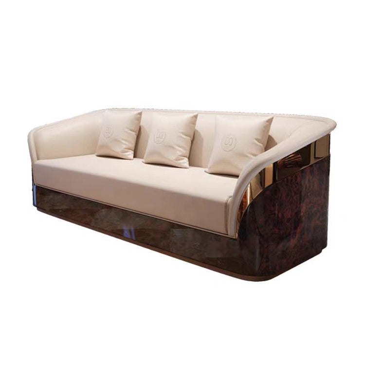 Luxurious Leather Sofa Set For Living Room