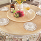 Marble Dining Table Set In Round European / Ruchi