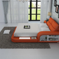 Modern LED Platform Leather Bed / Ruchi