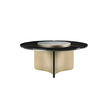 Shiny Wooden Top Round Dining Table Set