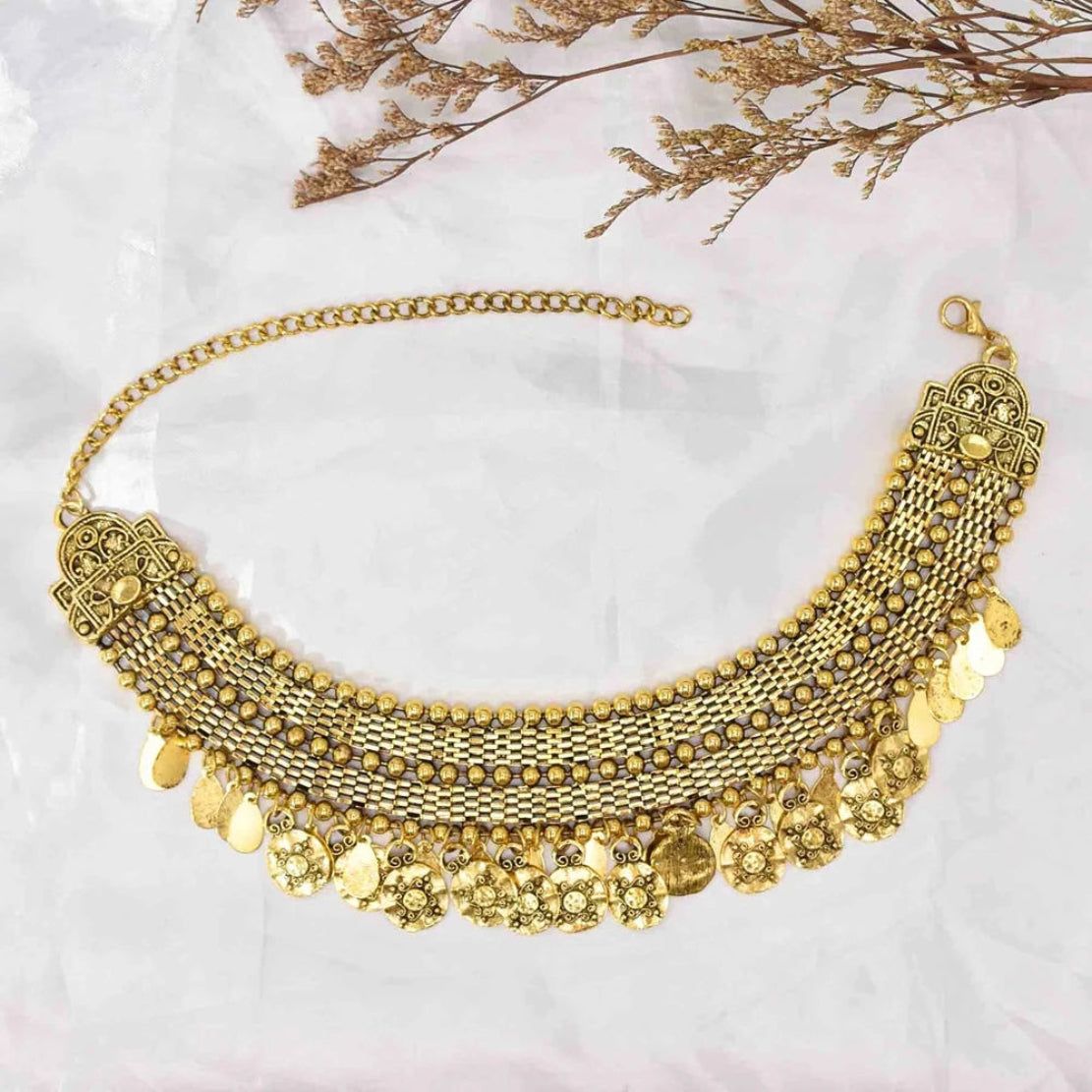 Traditional Rajasthani Metal Choker Necklace / Ruchi