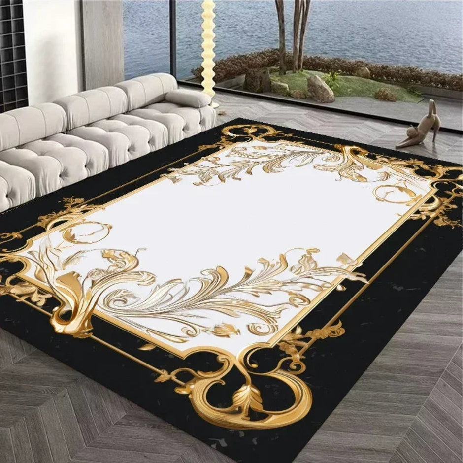 Marble Design Anti Skid Rug For Bedroom