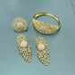 4 Pcs Trendy Gold Plated Women Jewelry Set / Ruchi