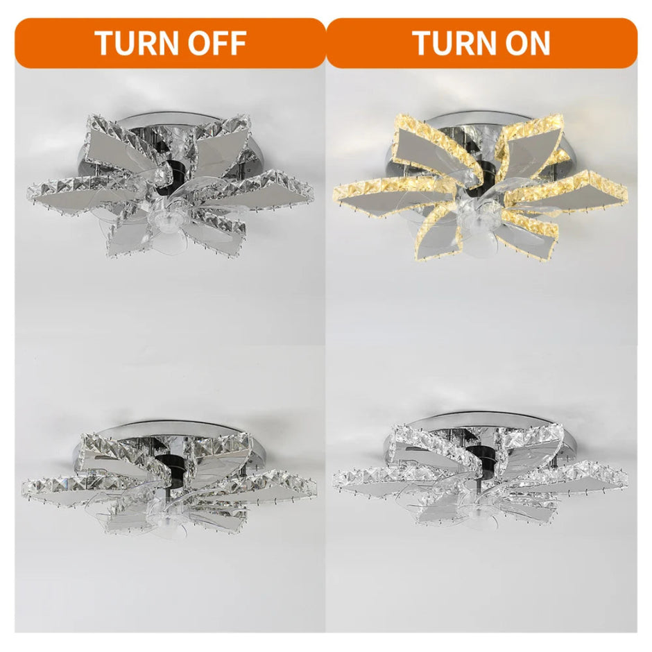 Modern Remote Control Ceiling Fan With LED Light