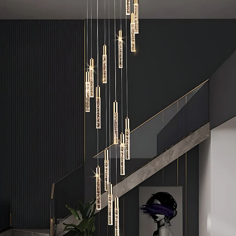 Elegant LED Tube Staircase Pendant Light / Ruchi