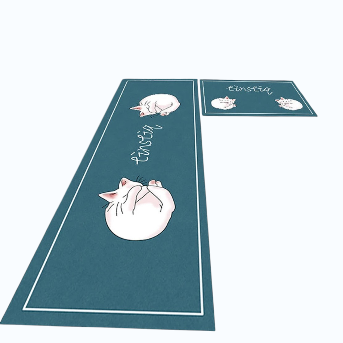 Set Of 2 Elegant Non-Slip Water Absorbent Kitchen Floor Mat