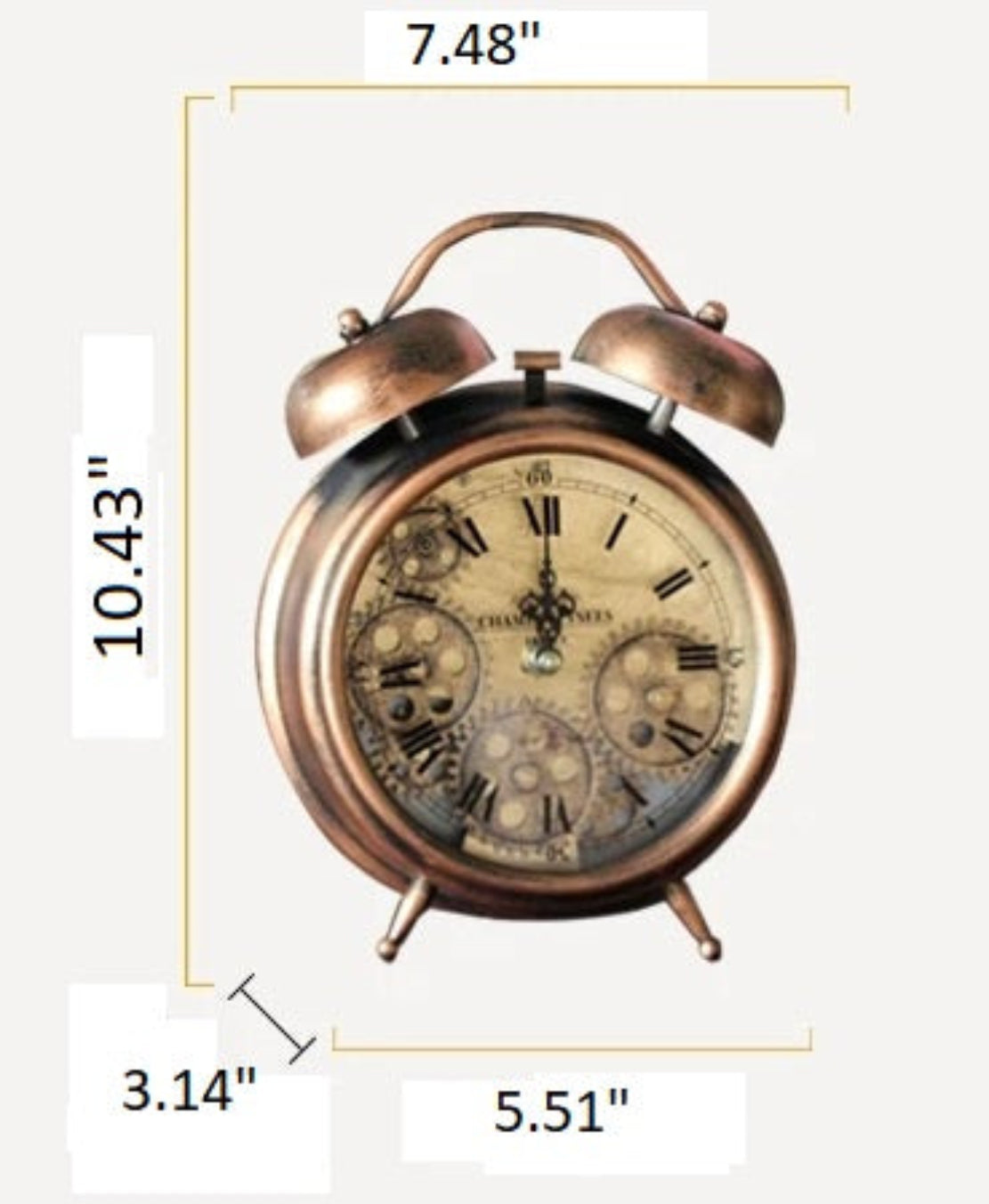 Vintage Mechanical Metal Alarm Clock for Your Home - RuchiCollection