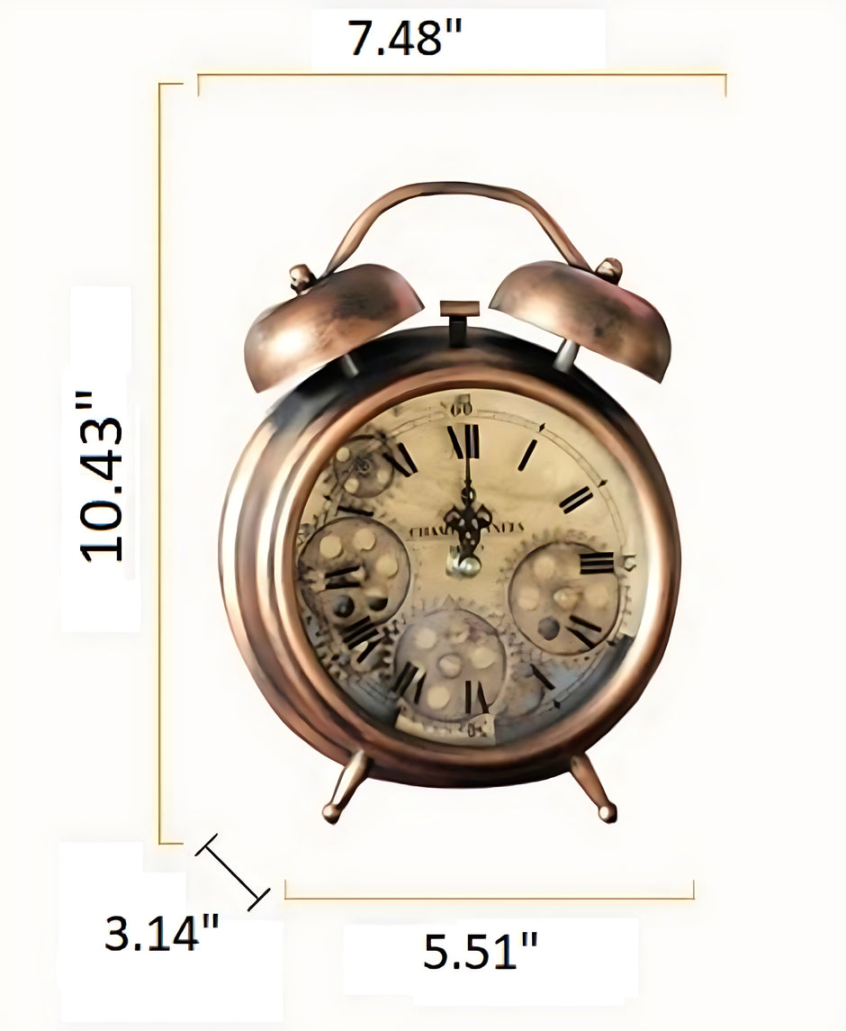 Vintage Mechanical Metal Alarm Clock / Ruchi