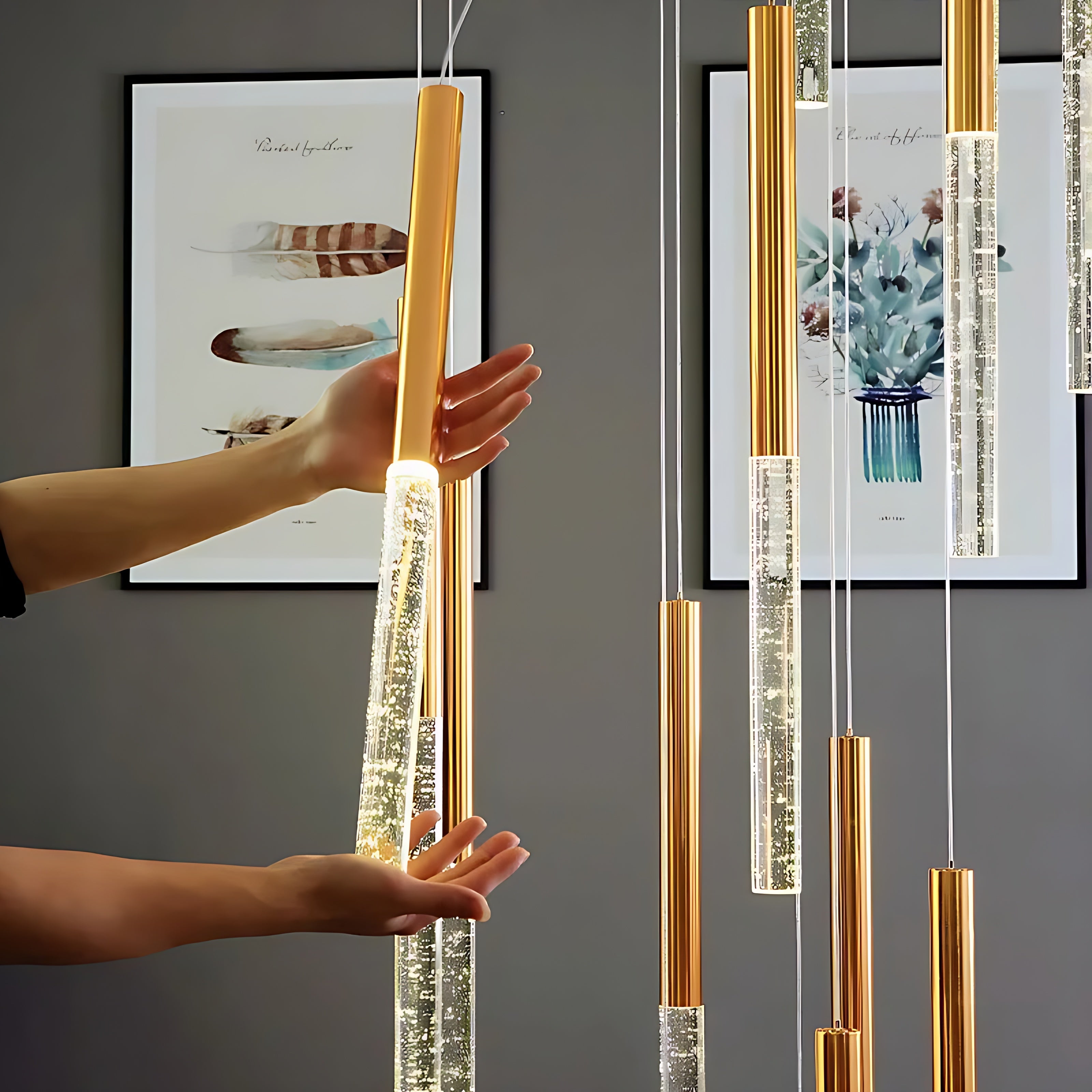 Large LED Multi Light Pendant Chandelier / Ruchi