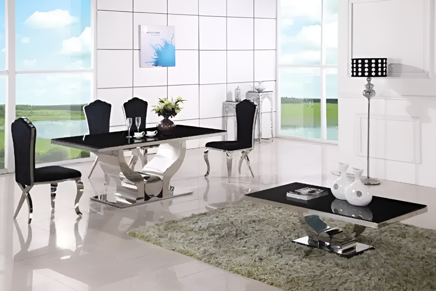 2 Pieces Velvet Dining Chairs Set / Ruchi