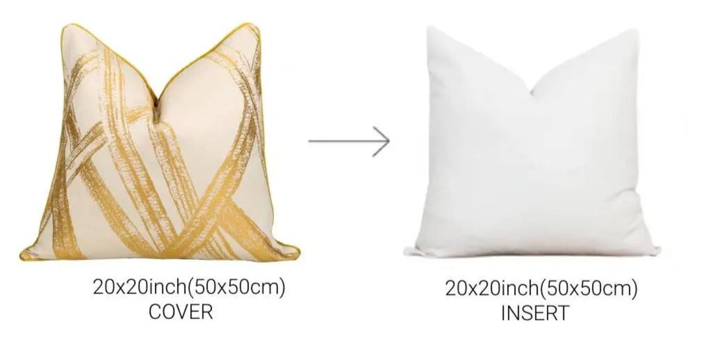 Gold Stripe Jacquard Pillow Case / Ruchi