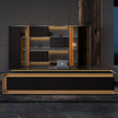 Luxury L-Shaped Wooden Office Desk With LED / Ruchi