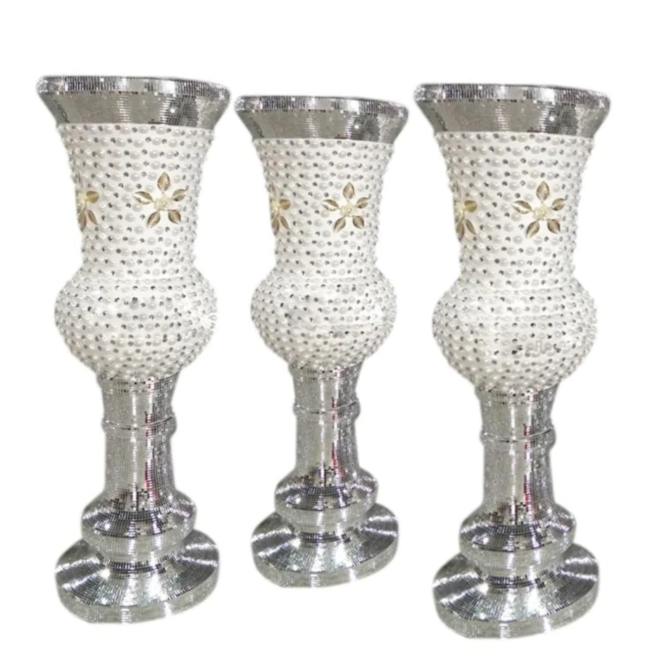 Pearl Crystal Ceramic Flower Vase / Ruchi