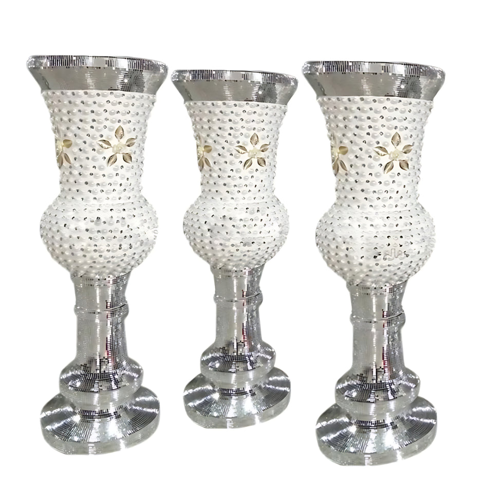Pearl Crystal Ceramic Flower Vase / Ruchi