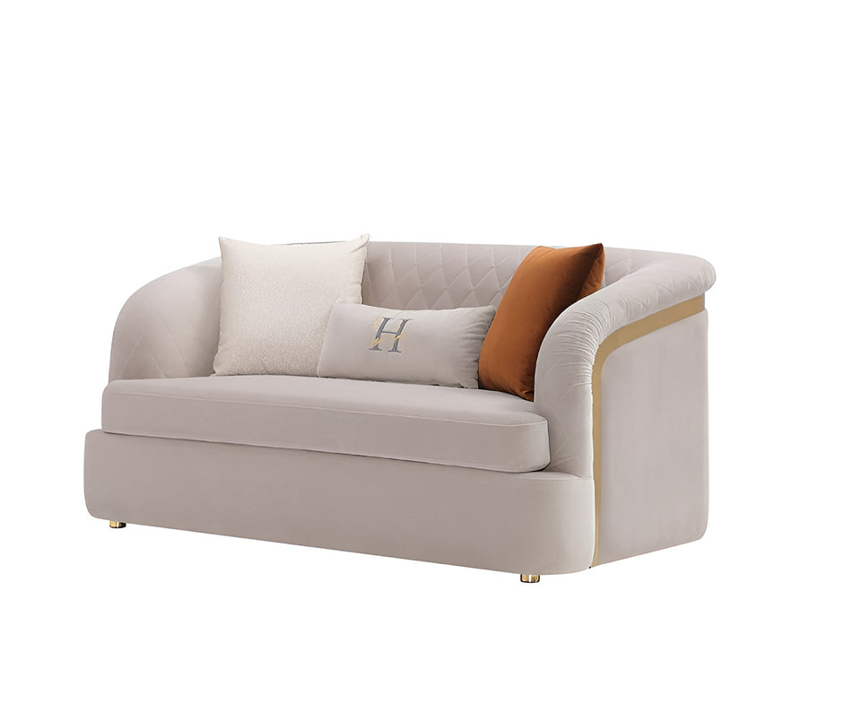 Luxurious 3 Pieces Velvet Fabric Sofa Set / Ruchi