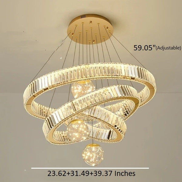 Modern Remote Control Crystal LED Chandelier