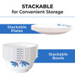 35 Pieces White Dinner Plates & Bowls Set / Ruchi