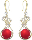 Round Cubic Zirconia Drop Earrings