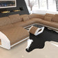 Diamond Design LED Embedded Leather Sectional-Sofa / Ruchi