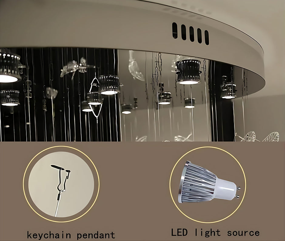Modern Long Leaf Style LED Chandelier / Ruchi