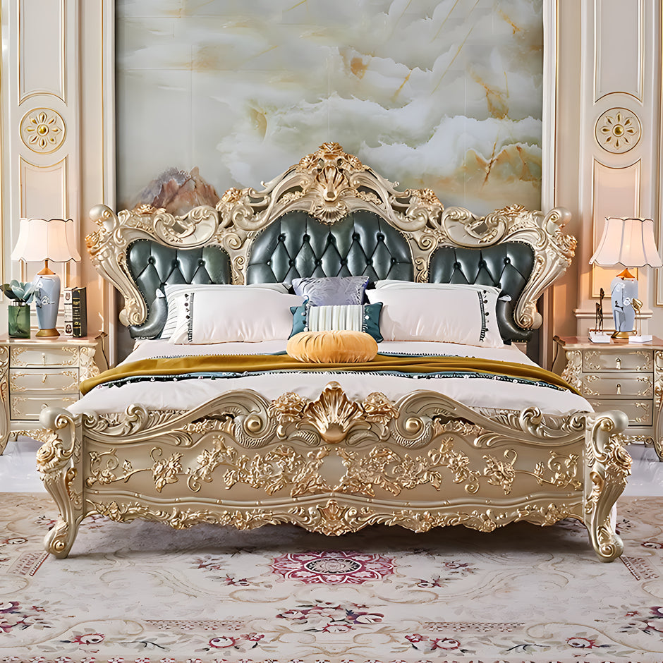Luxury European Leather Bed / Ruchi