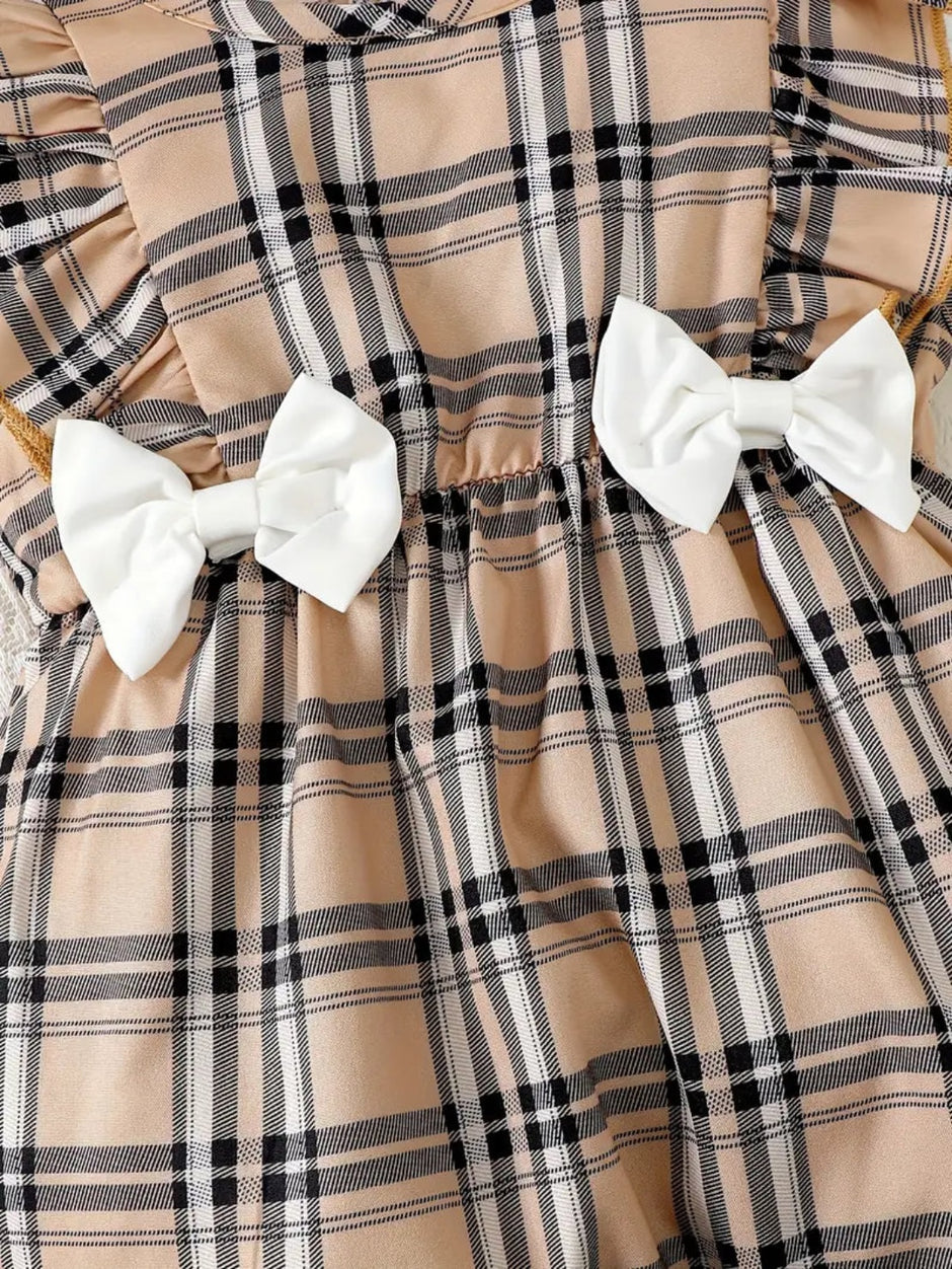 Cute Plaid Design Summer Comfy Polyester Outfit Set / Ruchi