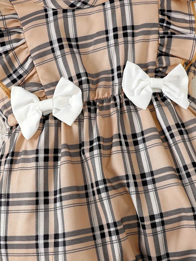 Cute Plaid Design Summer Comfy Polyester Outfit Set / Ruchi 