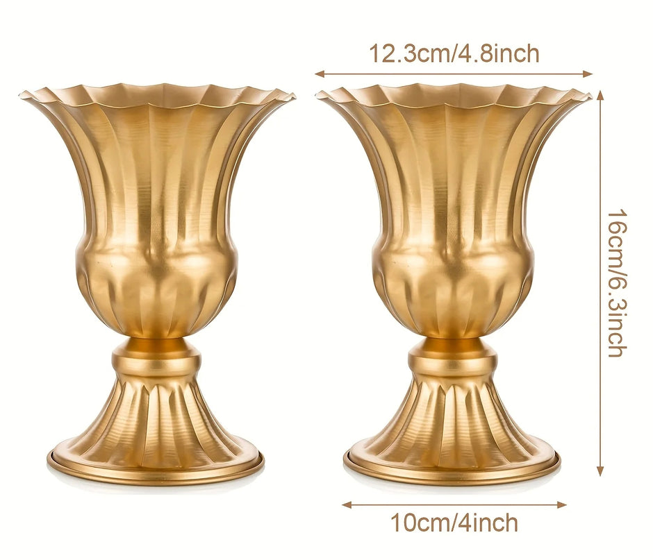 Vintage Metal Dining Table Vase Set / Ruchi