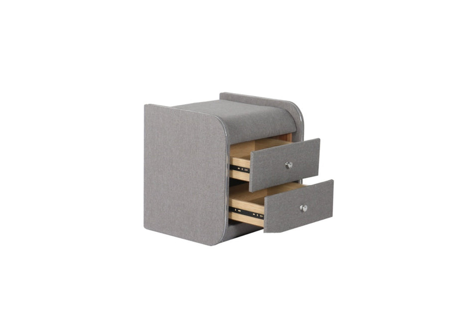 Fabric Upholstered Multifunctional Smart Bed With Storage / Ruchi