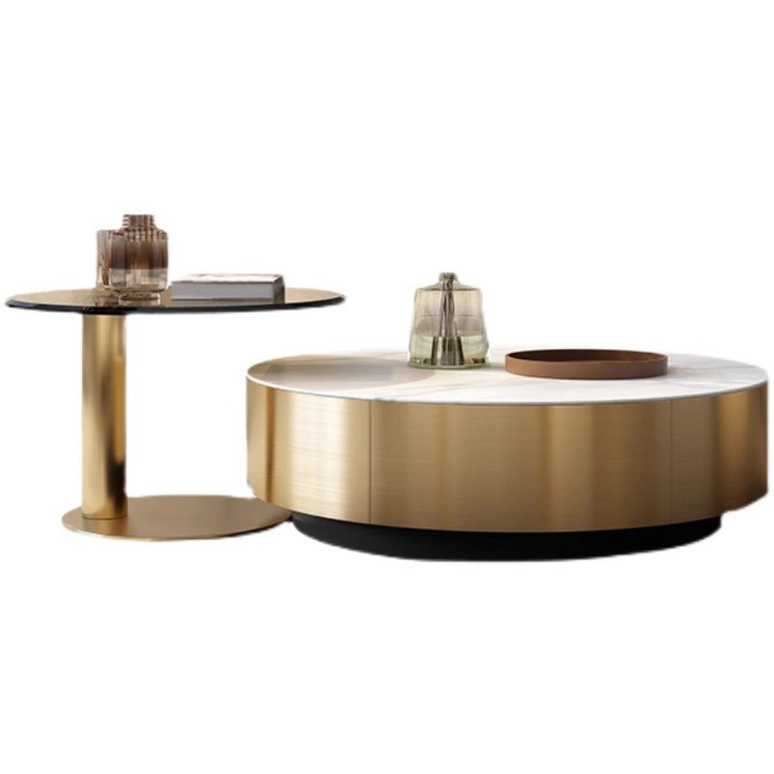 Modern Round Coffee Table With Storage