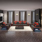 Elegant Design LED Leather Sofa Set / Ruchi