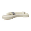 Affluent Curvy Fabric Upholstered Combination Sofa Set / Ruchi