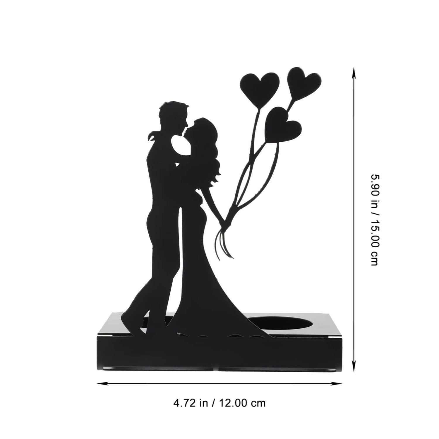 Romantic Couple Decorative Metal Candle Holder / Ruchi