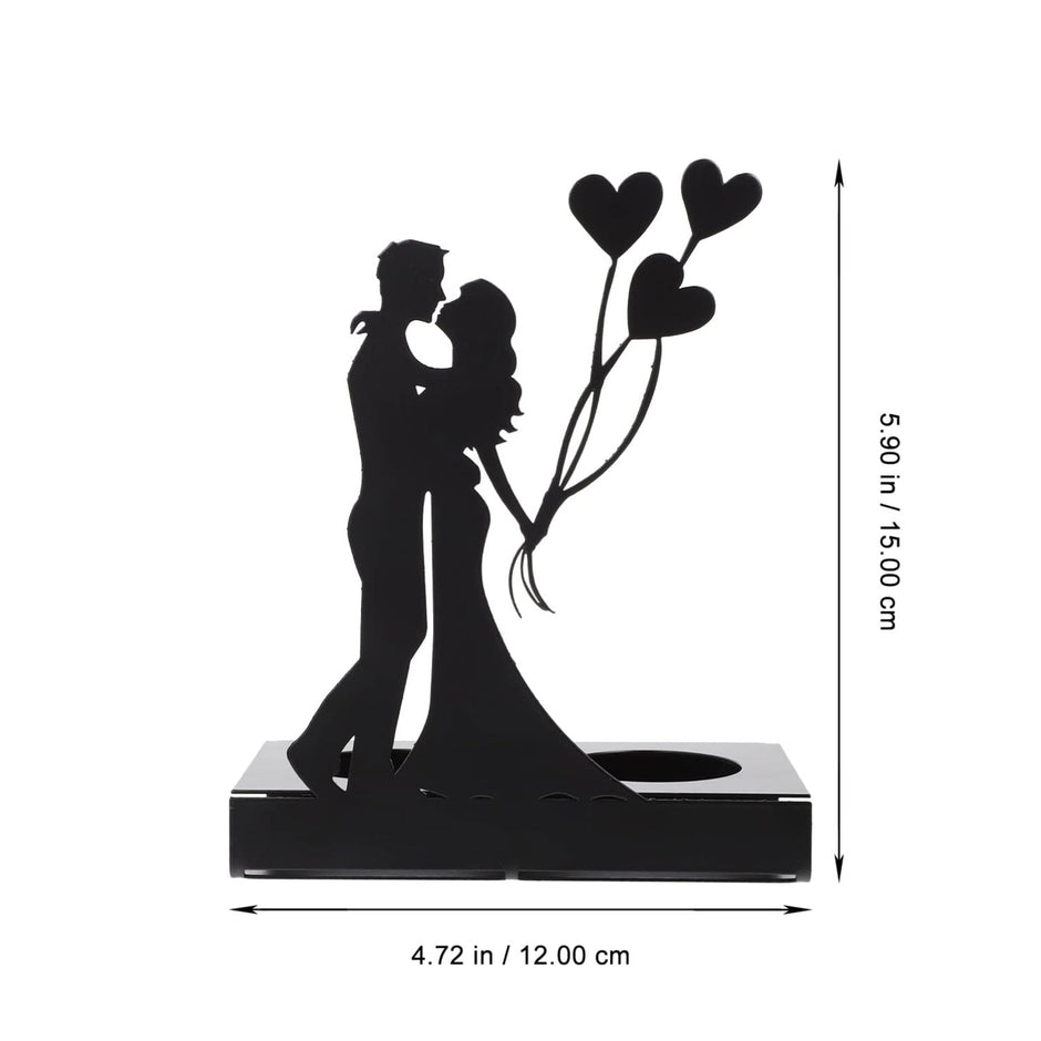 Romantic Couple Decorative Metal Candle Holder / Ruchi