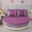 Plain Round Cotton Fitted Sheet With Pillowcases