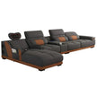 Head Massager Leather Sectional Sofa