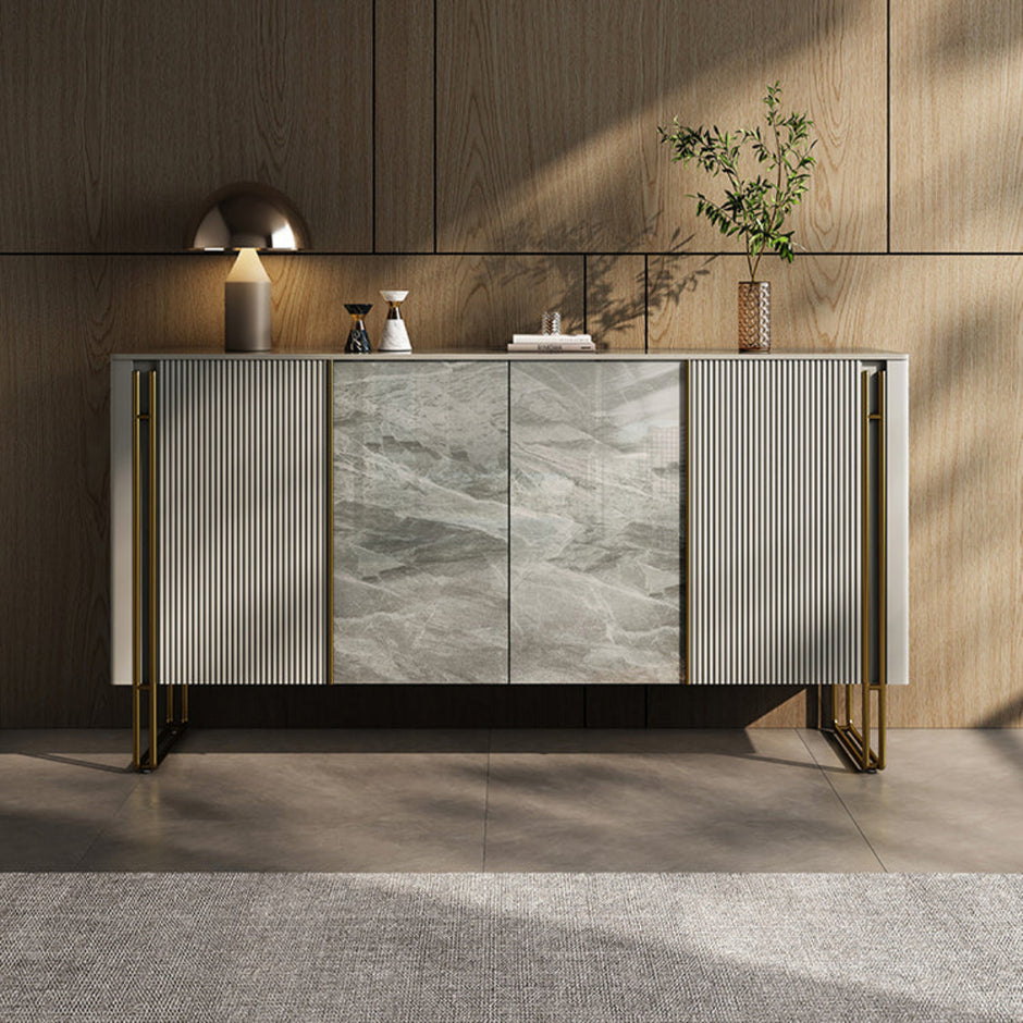 Marble Top Buffet Table With Storage / Ruchi