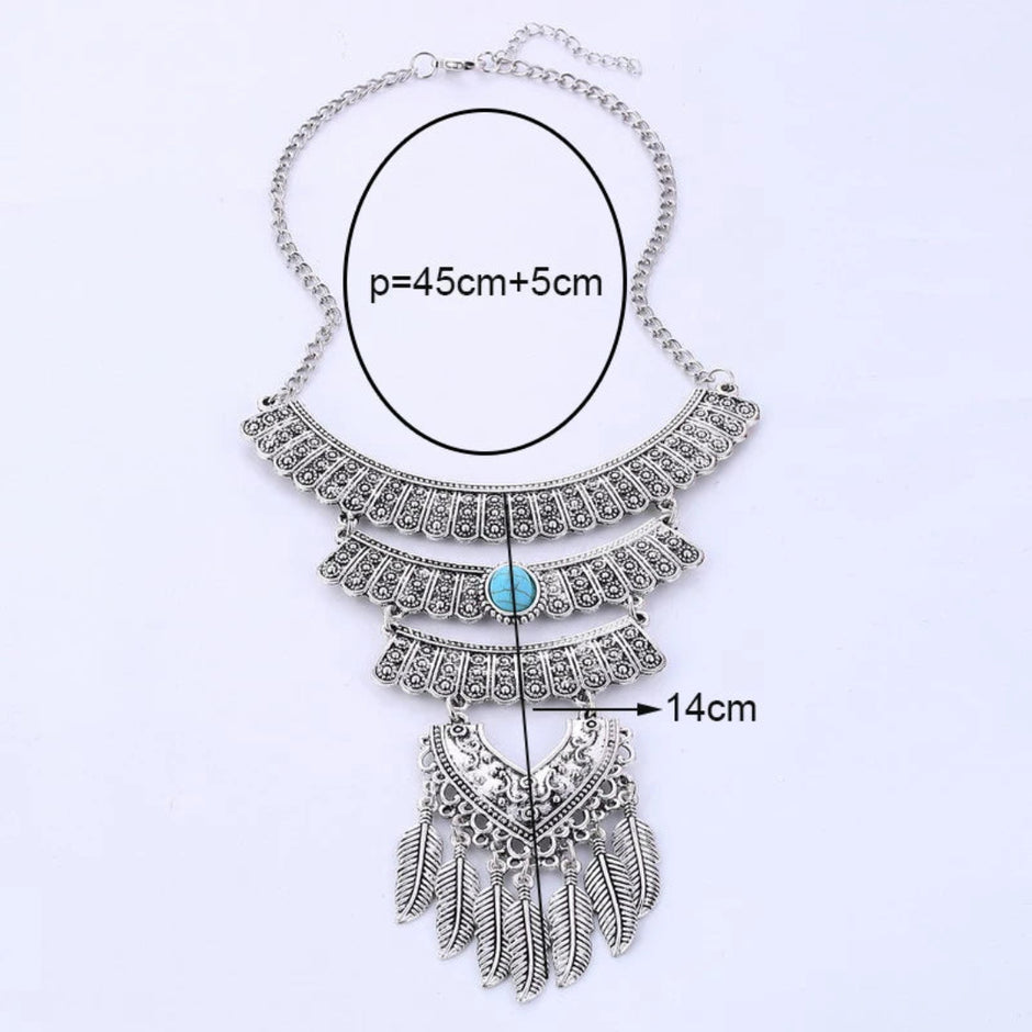 Vintage Tribal Multilayer Collar Metal Necklace / Ruchi