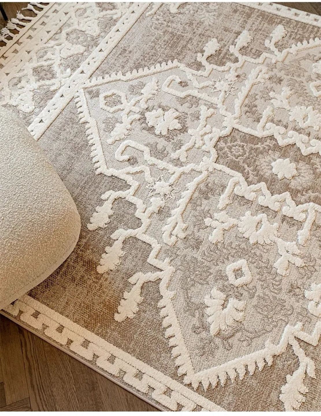 Traditional Large Rectangular Area Rug / Ruchi
