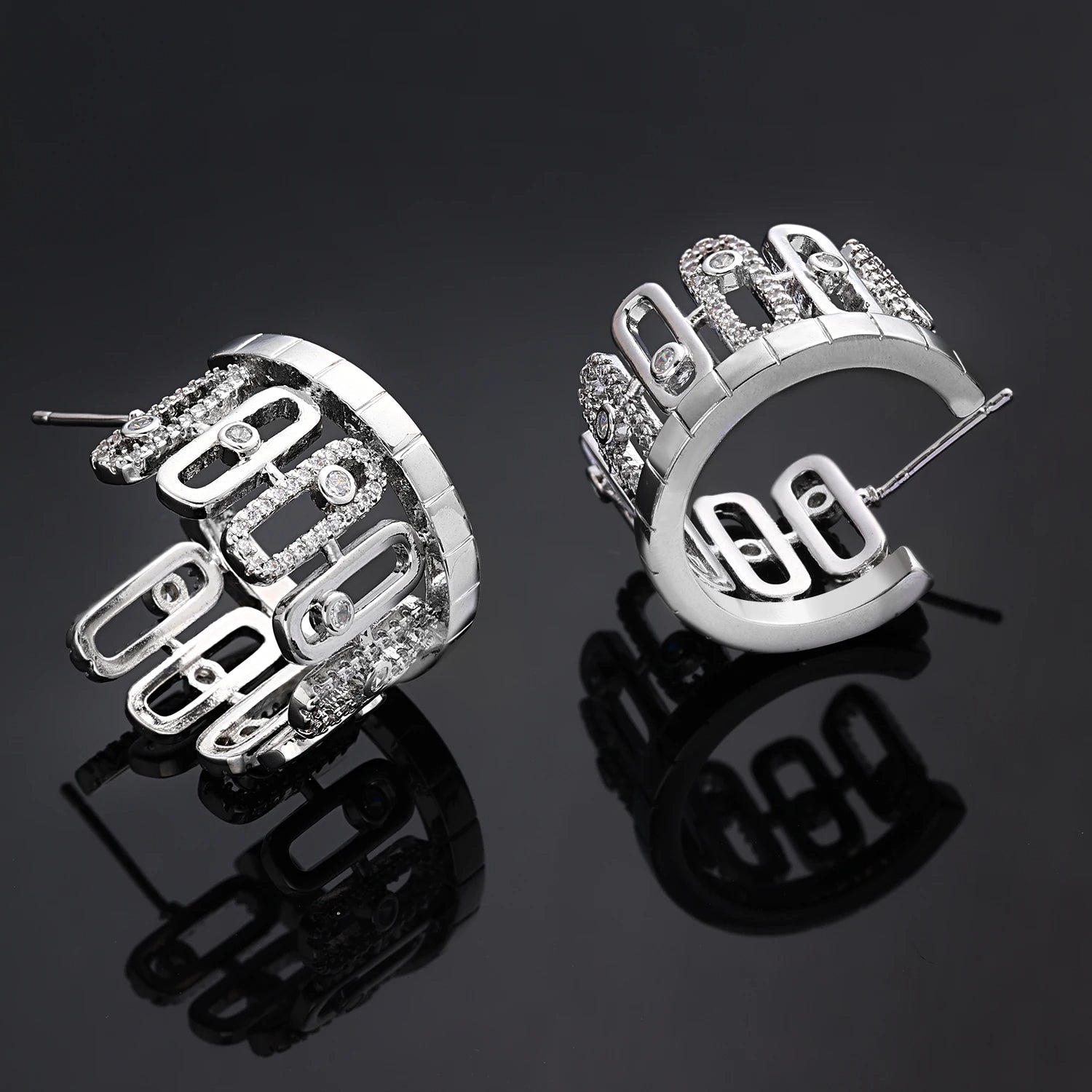 Enchanting Stylish 4 Piece Cubic Zirconia Crystal Necklace Set / Ruchi