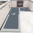 Set Of 2 Modern Non-Slip Water Absorbent Velvet Floor Mat