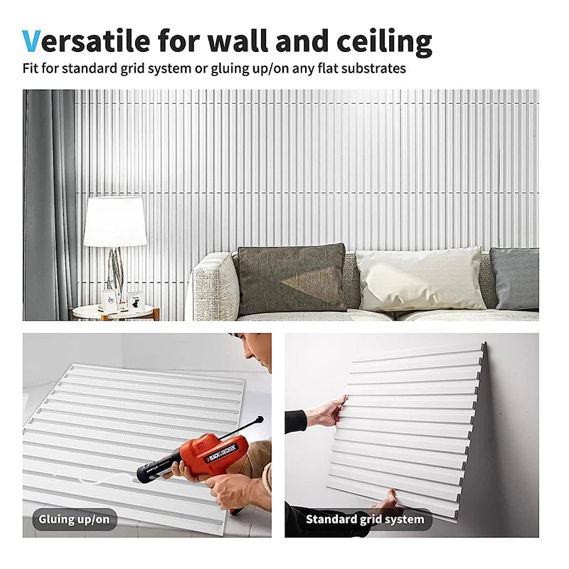 12 Pcs 3D Geometric Shaped Modern Wall Panel