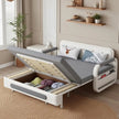 Modern Linen Cotton Sofa Bed With Storage / Ruchi