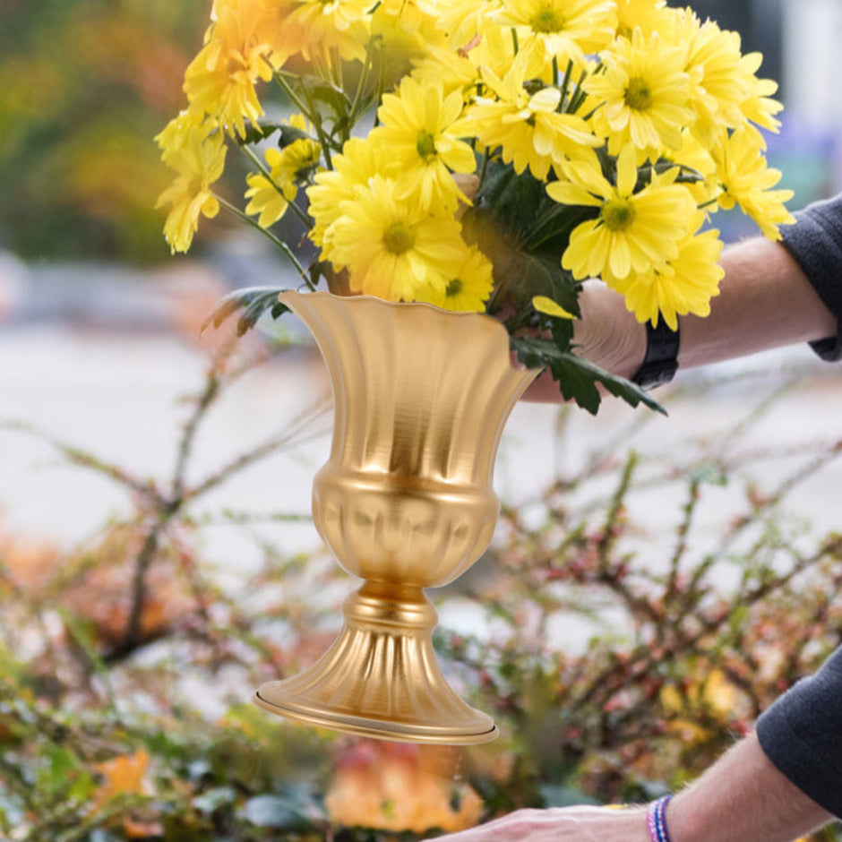 Metal Floor Vase Decor Set For Outdoor / Ruchi