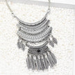 Bohemian Long Carved Coin Necklace / Ruchi