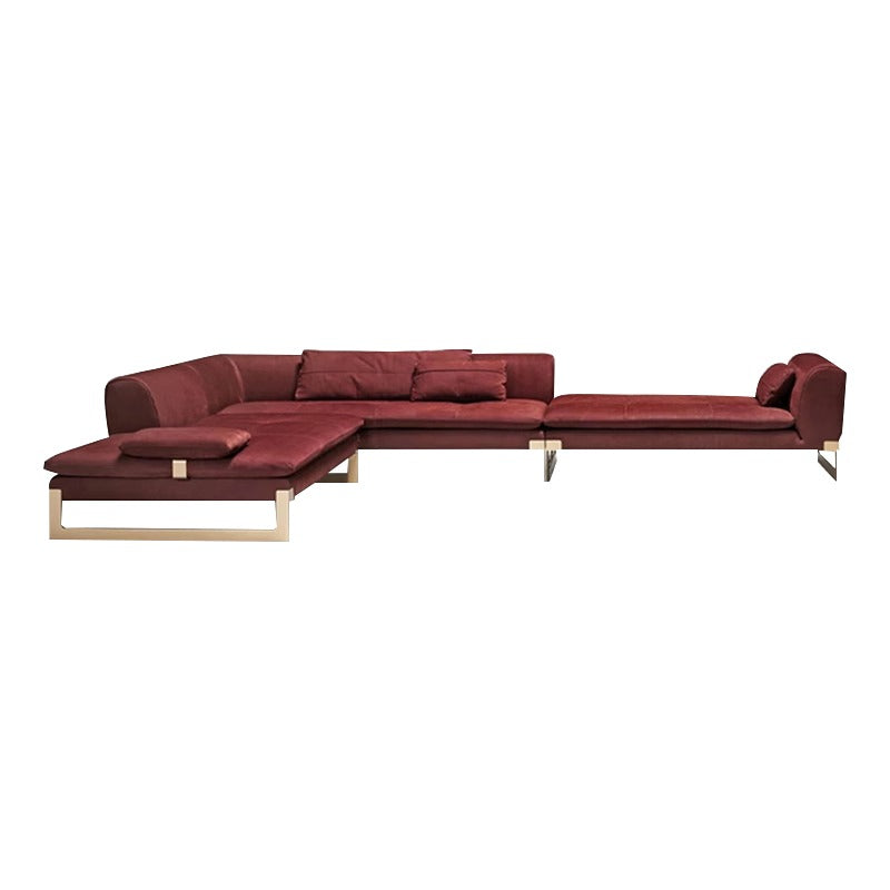 Modern L-Shaped Velvet Sectional Sofa   / Ruchi